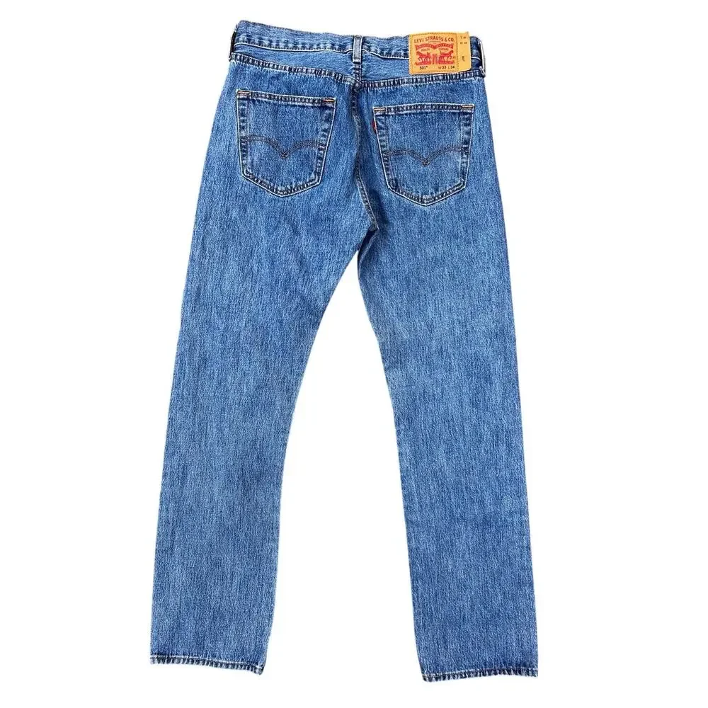 Levi's 501 Original Straight Men's Medium Wash Jeans 100 Cotton size 33 x 34 33W